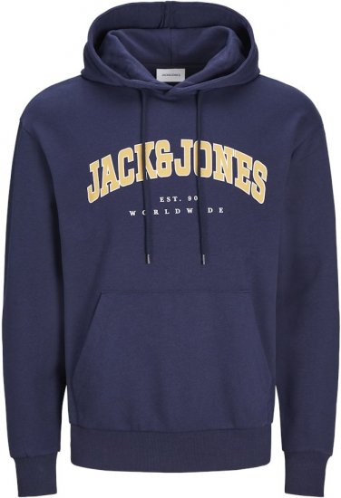 Jack & Jones CALEB Hoodie Navy Blazer - Herren-sweater und -hoodies - Herren-Sweater und -Hoodies in großen Größen