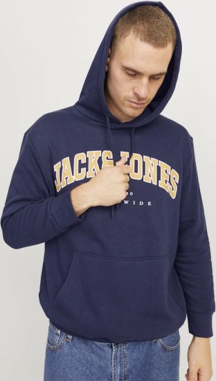 Jack & Jones CALEB Hoodie Navy Blazer - Herren-sweater und -hoodies - Herren-Sweater und -Hoodies in großen Größen