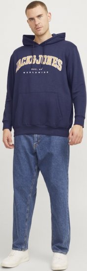 Jack & Jones CALEB Hoodie Navy Blazer - Herren-sweater und -hoodies - Herren-Sweater und -Hoodies in großen Größen