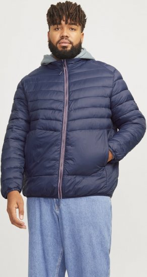 Jack & Jones SPRINT True Red Stitches Quilted Collar Jacket Navy Blazer - Herren jacken - Herren Jacken in großen Größen