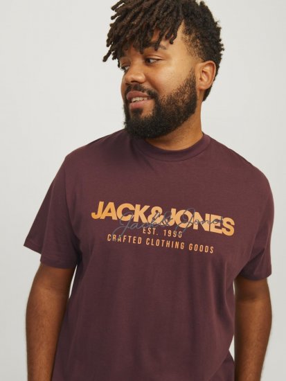 Jack & Jones JJALVIS Vineyard Wine - Herren-T-shirts - Herren-T-Shirts in großen Größen