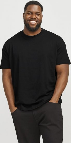 Jack & Jones JJEBRADLEY T-Shirt Black - Herren-T-shirts - Herren-T-Shirts in großen Größen