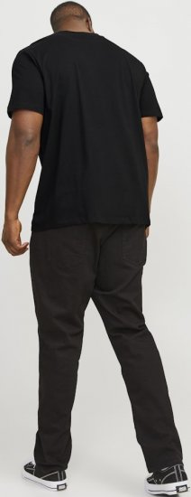 Jack & Jones JJEBRADLEY T-Shirt Black - Herren-T-shirts - Herren-T-Shirts in großen Größen