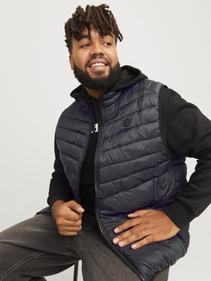 Jack & Jones SPRINT BODYWARMER With Collar Black - Herren jacken - Herren Jacken in großen Größen