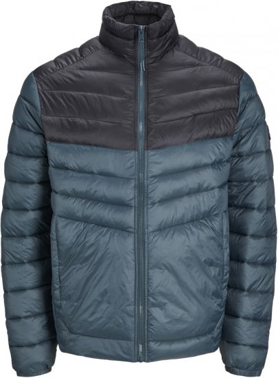 Jack & Jones SPRINT Black Blocking Quilted Collar Jacket Teal - Herren jacken - Herren Jacken in großen Größen