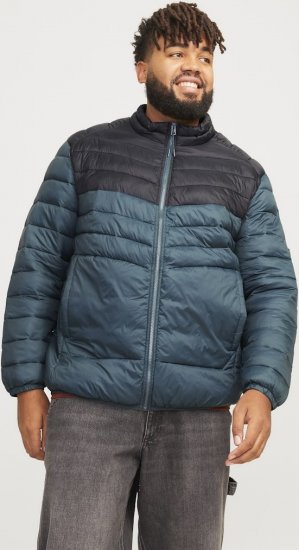 Jack & Jones SPRINT Black Blocking Quilted Collar Jacket Teal - Herren jacken - Herren Jacken in großen Größen
