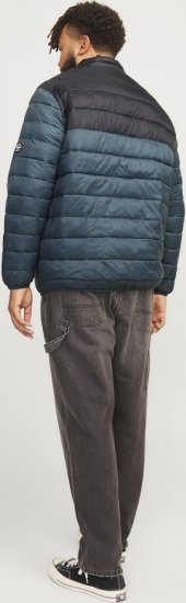 Jack & Jones SPRINT Black Blocking Quilted Collar Jacket Teal - Herren jacken - Herren Jacken in großen Größen