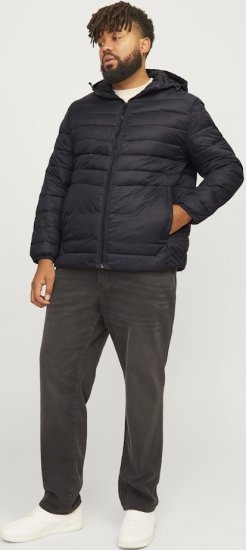 Jack & Jones SPRINT Quilted Hooded Jacket Black - Herren jacken - Herren Jacken in großen Größen
