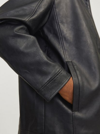 Jack & Jones DYLAN Clean PU Jacket Black - Herren jacken - Herren Jacken in großen Größen