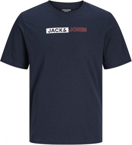 Jack & Jones CORP Logo Play 5 T-Shirt Navy Blazer - Herren-T-shirts - Herren-T-Shirts in großen Größen