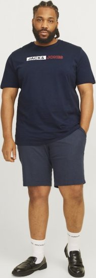 Jack & Jones CORP Logo Play 5 T-Shirt Navy Blazer - Herren-T-shirts - Herren-T-Shirts in großen Größen