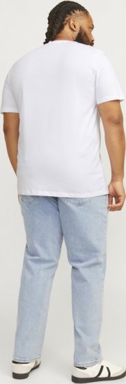 Jack & Jones CORP Logo Play 5 T-Shirt White - Herren-T-shirts - Herren-T-Shirts in großen Größen