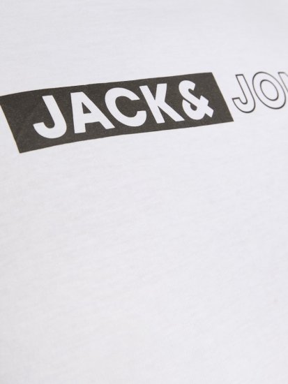 Jack & Jones CORP Logo Play 5 T-Shirt White - Herren-T-shirts - Herren-T-Shirts in großen Größen