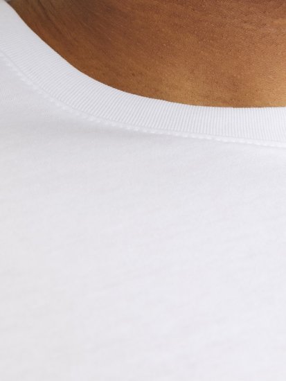Jack & Jones CORP Logo Play 5 T-Shirt White - Herren-T-shirts - Herren-T-Shirts in großen Größen