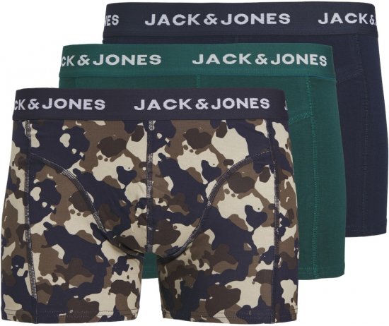Jack & Jones JACCAMOFLAGE Trunks 3-Pack Navy Blazer - Herrenunterwäsche & bademode - Herrenunterwäsche & Bademode in großen Größen