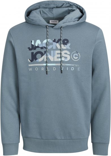 Jack & Jones JJLUKE Hoodie Goblin Blue - Herren-sweater und -hoodies - Herren-Sweater und -Hoodies in großen Größen