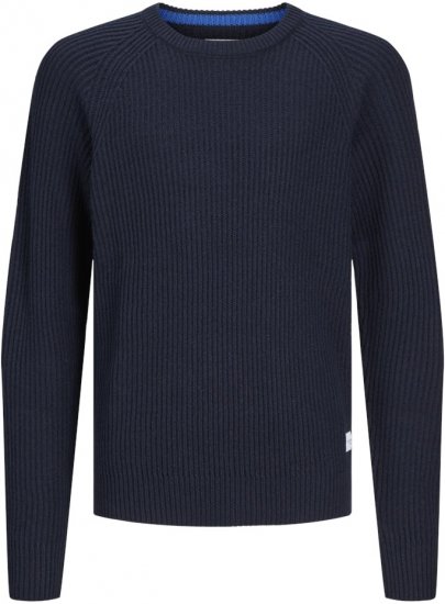 Jack & Jones PANNEL Knitted Sweater Navy Blazer - Herren-sweater und -hoodies - Herren-Sweater und -Hoodies in großen Größen