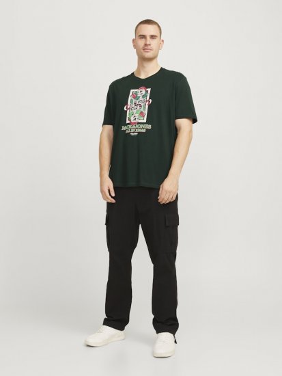 Jack & Jones XMAS Christmas Skull T-Shirt Dark Slate Grey - Herren-T-shirts - Herren-T-Shirts in großen Größen
