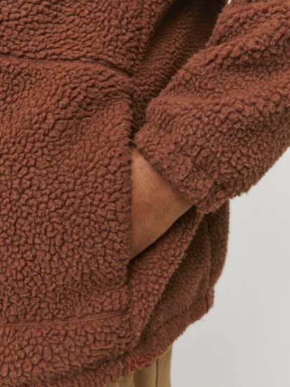 Jack & Jones ESTERBRO High Collar Teddy Jacket Brandy Brown - Herren jacken - Herren Jacken in großen Größen