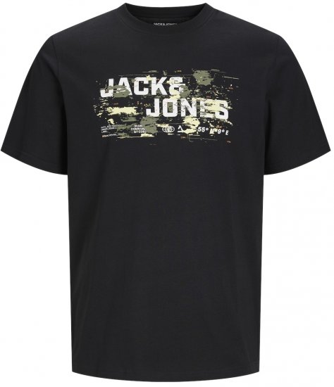 Jack & Jones JCOOUTDOOR LOGO T-Shirt Black - Herren-T-shirts - Herren-T-Shirts in großen Größen