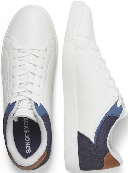 Jack & Jones Jordan Sneakers Bright White/NAVY BLAZER - Herrenschuhe 40-52 - 