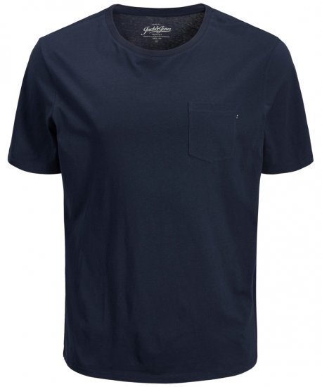 Jack & Jones JJEPOCKET Tee Navy - Herren-T-shirts - Herren-T-Shirts in großen Größen