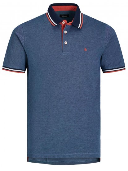 Jack & Jones Paulos Polo Denim Blue - Polo-shirts für herren - Polo-Shirts für Herren in großen Größen