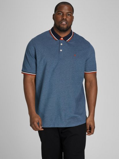 Jack & Jones Paulos Polo Denim Blue - Polo-shirts für herren - Polo-Shirts für Herren in großen Größen