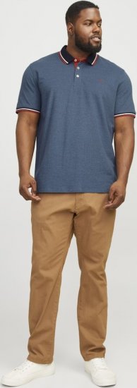 Jack & Jones PAULOS Short Sleeve Polo Denim Blue/PS - Polo-shirts für herren - Polo-Shirts für Herren in großen Größen