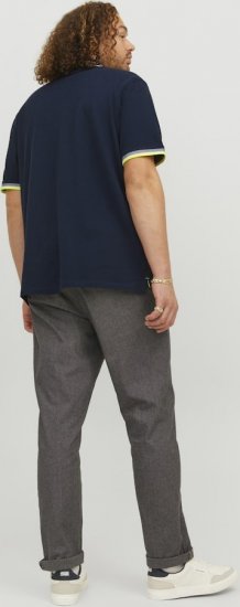 Jack & Jones PAULOS Short Sleeve Polo Dark Navy/NEON - Polo-shirts für herren - Polo-Shirts für Herren in großen Größen