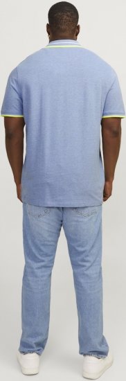 Jack & Jones PAULOS Short Sleeve Polo Light Blue/NEON - Polo-shirts für herren - Polo-Shirts für Herren in großen Größen