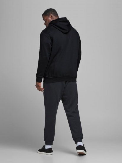 Jack & Jones Elogo Sweat Hood Black - Herren-sweater und -hoodies - Herren-Sweater und -Hoodies in großen Größen