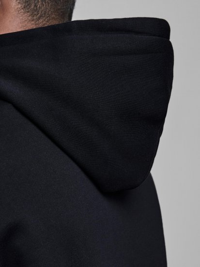 Jack & Jones Elogo Sweat Hood Black - Herren-sweater und -hoodies - Herren-Sweater und -Hoodies in großen Größen