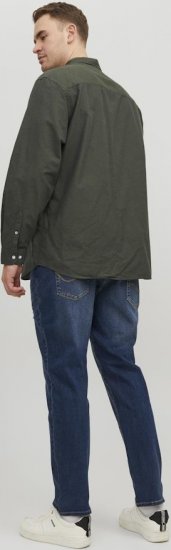 Jack & Jones OXFORD LS Shirt Green - Herrenhemden - Herrenhemden in großen Größen