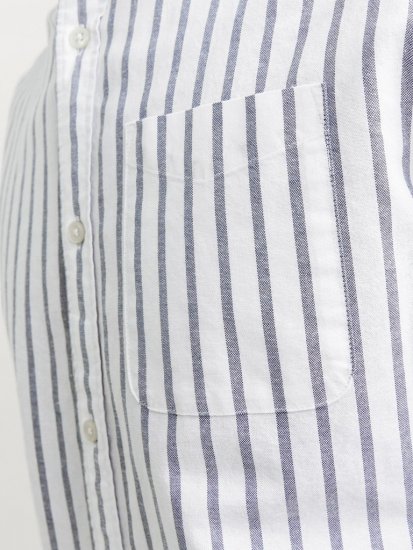 Jack & Jones OXFORD LS Shirt Striped Ensign Blue - Herrenhemden - Herrenhemden in großen Größen