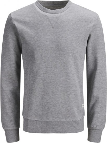 Jack & Jones Basic Sweatshirt Light Grey Melange - Herren-sweater und -hoodies - Herren-Sweater und -Hoodies in großen Größen