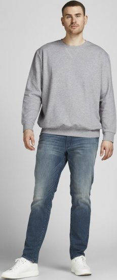 Jack & Jones Basic Sweatshirt Light Grey Melange - Herren-sweater und -hoodies - Herren-Sweater und -Hoodies in großen Größen