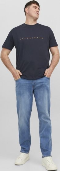 Jack & Jones STAR T-Shirt Dark Navy - Herren-T-shirts - Herren-T-Shirts in großen Größen