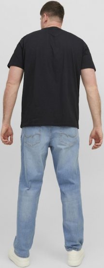 Jack & Jones STAR T-Shirt Black - Herren-T-shirts - Herren-T-Shirts in großen Größen