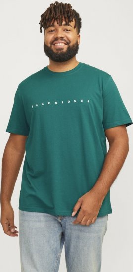 Jack & Jones STAR T-Shirt Deep Teal - Herren-T-shirts - Herren-T-Shirts in großen Größen
