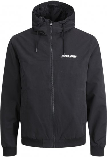 Jack & Jones RUSH SOLID Bomber Jacket with Hood Black - Herren jacken - Herren Jacken in großen Größen
