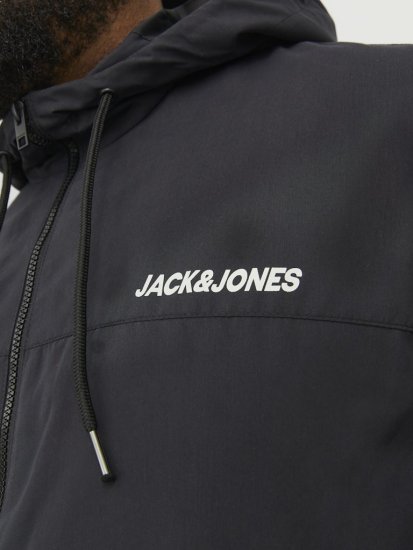 Jack & Jones RUSH SOLID Bomber Jacket with Hood Black - Herren jacken - Herren Jacken in großen Größen