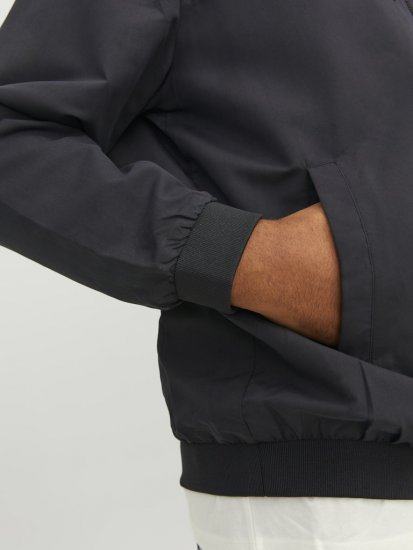 Jack & Jones RUSH SOLID Bomber Jacket with Hood Black - Herren jacken - Herren Jacken in großen Größen