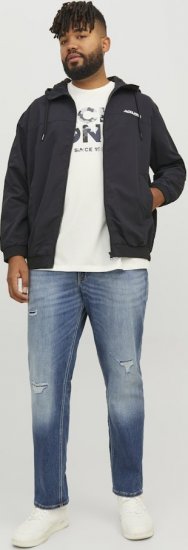 Jack & Jones RUSH SOLID Bomber Jacket with Hood Black - Herren jacken - Herren Jacken in großen Größen