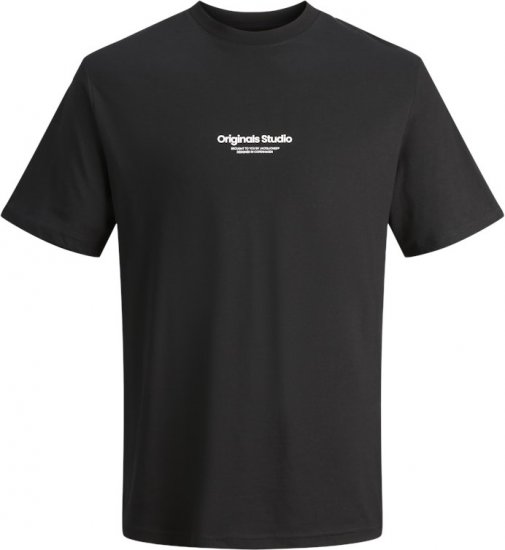Jack & Jones ESTERBRO T-Shirt Black - Herren-T-shirts - Herren-T-Shirts in großen Größen
