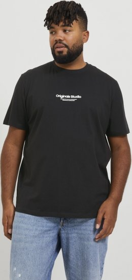 Jack & Jones ESTERBRO T-Shirt Black - Herren-T-shirts - Herren-T-Shirts in großen Größen