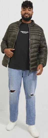 Jack & Jones ESTERBRO T-Shirt Black - Herren-T-shirts - Herren-T-Shirts in großen Größen