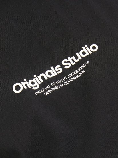 Jack & Jones ESTERBRO T-Shirt Black - Herren-T-shirts - Herren-T-Shirts in großen Größen