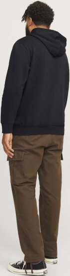 Jack & Jones 2 COL LOGO Hoodie Black - Herren-sweater und -hoodies - Herren-Sweater und -Hoodies in großen Größen