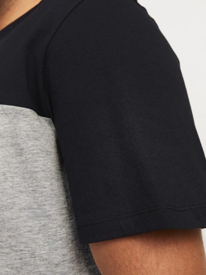 Jack & Jones LEGACY BLOCKING T-Shirt Black - Herren-T-shirts - Herren-T-Shirts in großen Größen